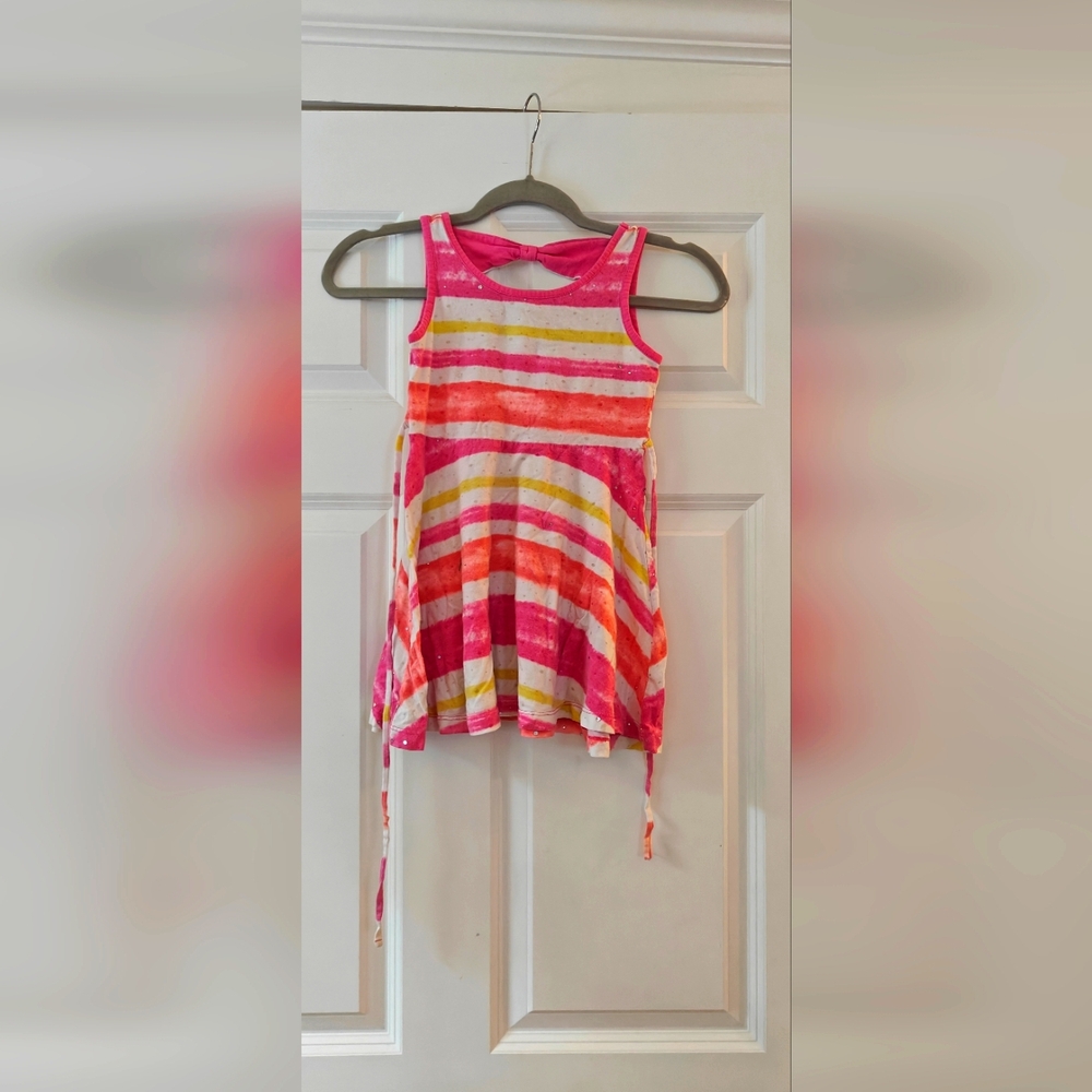 Justice Pink and Orange Striped Dress